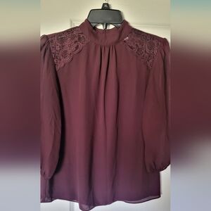 Brown Lace Blouse